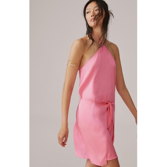 Amanda Uprichard Marrone Silk Halter Mini Dress - Picture 4 of 10